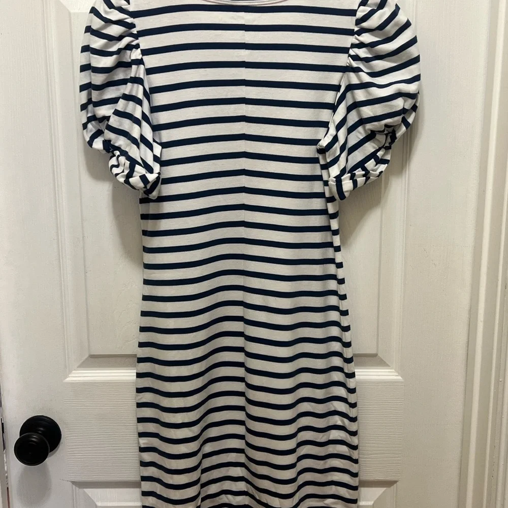 NWT XS LILLY PULITZER Anabella Dress High Tide Navy Perfect Stripe - Picture 6 of 12